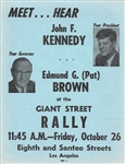 JFK, Pat Brown California Rally
