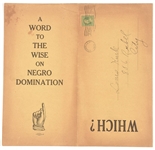 A Word to the Wise on Negro Domination