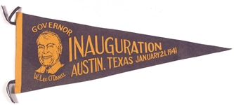 Pappy ODaniel 1941 Texas Inauguration Pennant