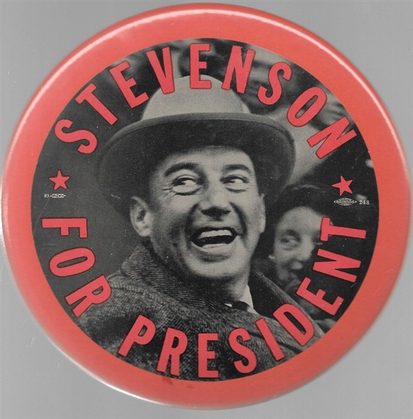 Stevenson for President 6-Inch Orange Celluloid