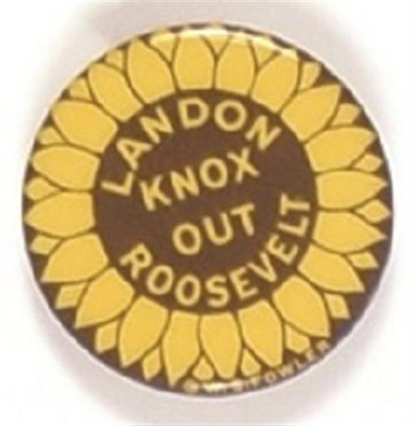 Landon Knox Out Roosevelt Sunflower Pin