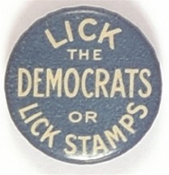 Hughes Lick Democrats or Lick Stamps