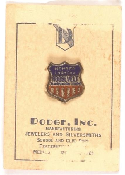 Roosevelt Committee Pin and Card