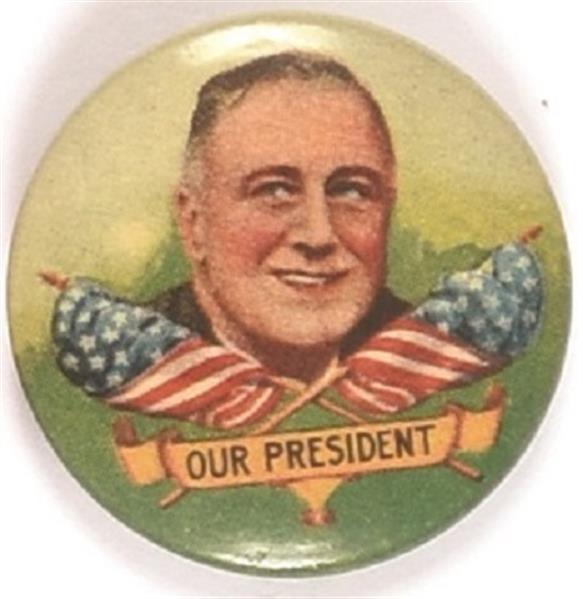 Franklin Roosevelt Colorful Litho