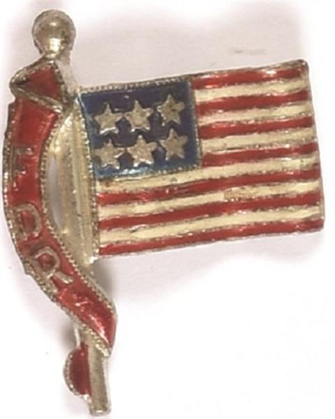 FDR Enamel Flag Pin