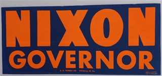 Nixon for Governor Bumper Sticker 