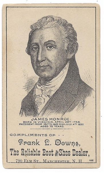 James Monroe Reliable Boot and Shoe Dealer 