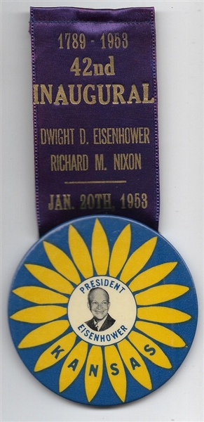 Eisenhower Kansas Pin and Ribbon