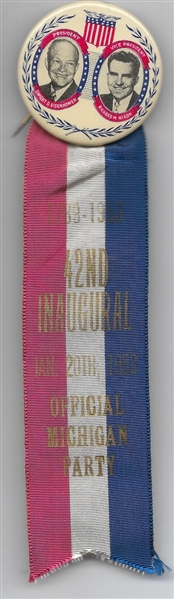 Eisenhower, Nixon Jugate and Michigan Ribbon