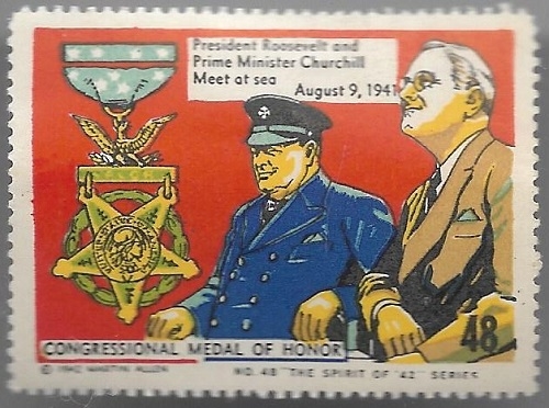 FDR, Churchill WW II Stamp
