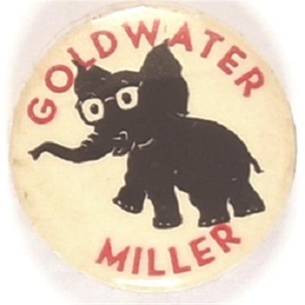 Goldwater, Miller Elephant Pin