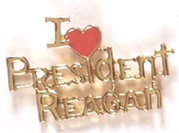 I Love President Reagan Jewelry Pin