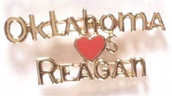 Oklahoma Loves Reagan Jewelry Pin