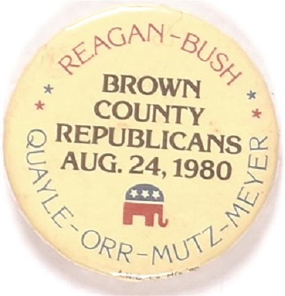 Reagan, Bush Brown Coo. Indiana Coattail