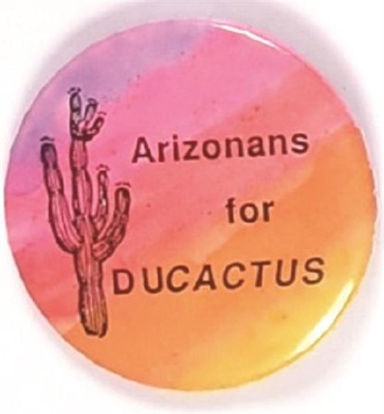 Arizonans for Ducactus Pink and Orange Pin