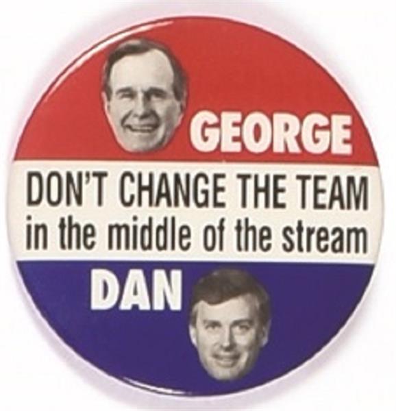 Bush, Quayle Dont Change the Team