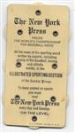 New York Press Baseball Mechanical Score Card