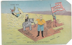 Get on the Raft With Taft Postcard