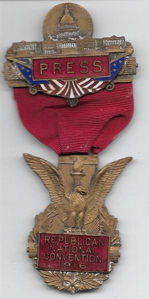 Hughes 1916 Convention Badge