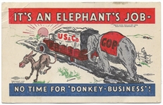 Its an Elephants Job Postcard