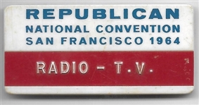 Goldwater Radio-TV Convention Badge