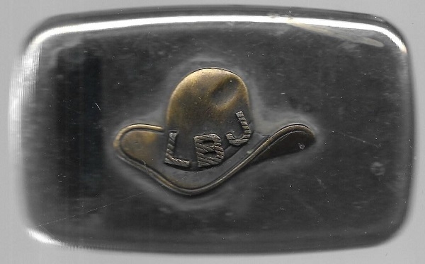 LBJ Cowboy Hat Belt Buckle