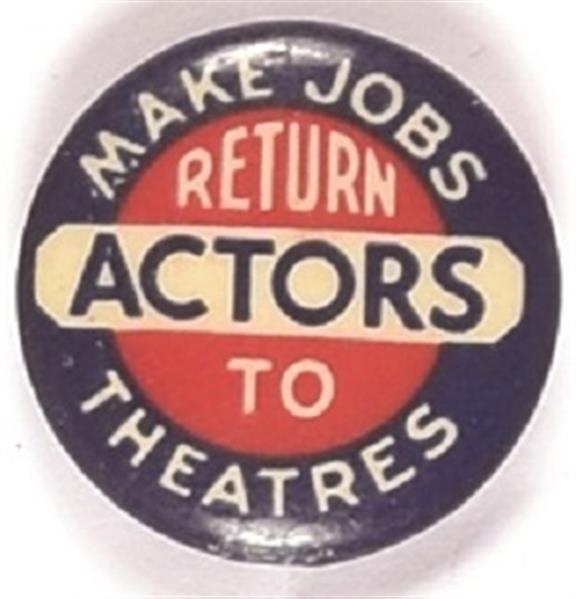 Great Depression Return Actors to Theatres