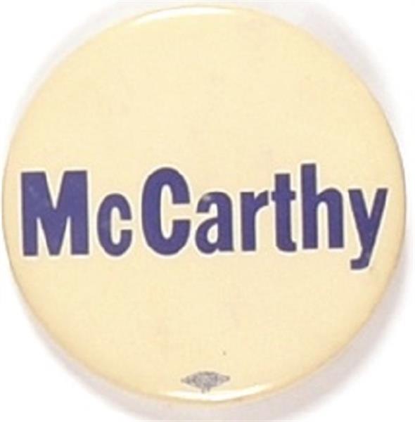 McCarthy Blue and White Celluloid