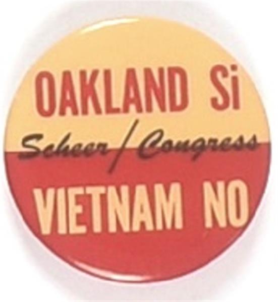 Scheer for Congress anti Vietnam War