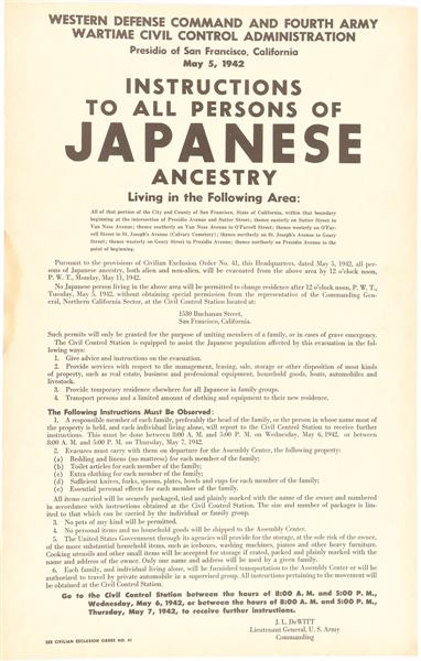 San Francisco Japanese Internment Poster