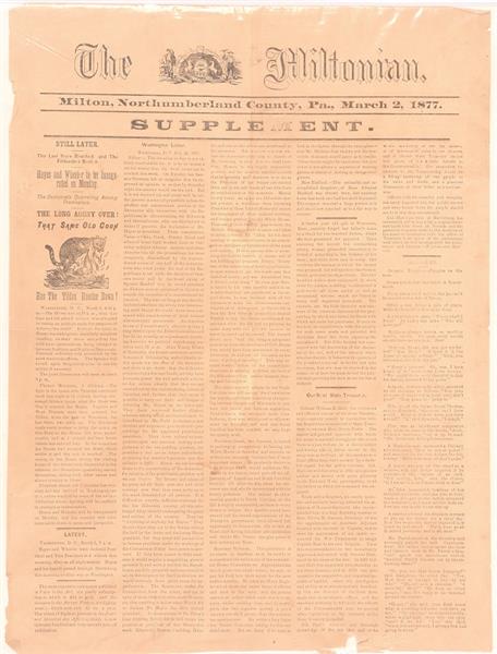 March 2, 1877, Miltonian Newspaper