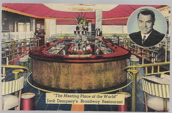 Jack Dempsey Restaurant Postcard