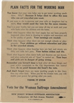 Woman Suffrage Amendment Plain Facts for the Working Man