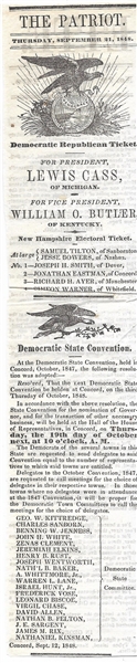 Cass New Hampshire Newspaper Ballot