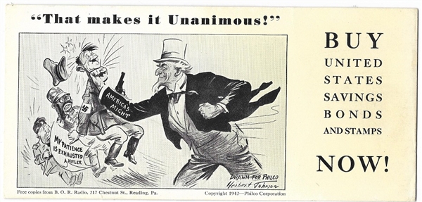 Uncle Sam World War II Blotter