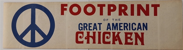 Footprint of the Great American Chicken Bumper Sticker
