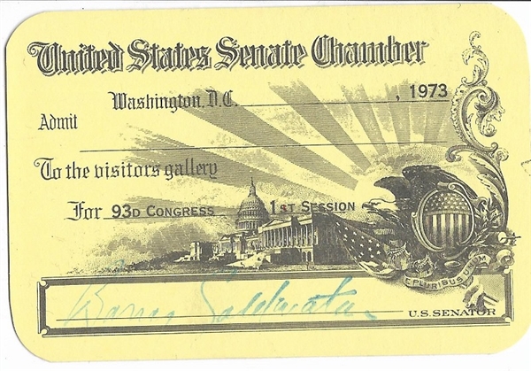 Barry Goldwater Senate Card