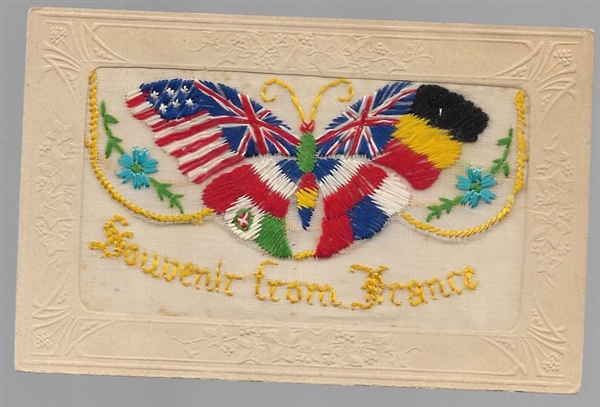 World War I Butterfly Postcard