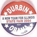 Obama, Durbin Illinois 2004 Campaign Pin