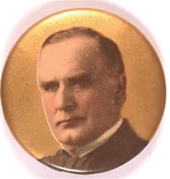 William McKinley Gold Background Celluloid