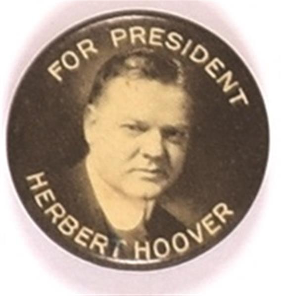 Hoover for President 3/4-Inch Picture Pin