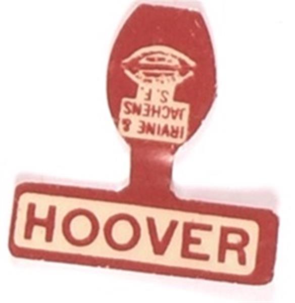 Hoover Red and White Litho Tab