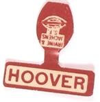 Hoover Red and White Litho Tab