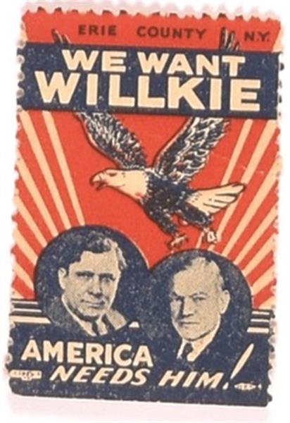 We Want Willkie Jugate Stamp