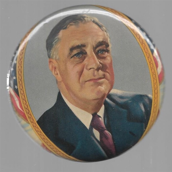 FDR Colorful, Large Celluloid 