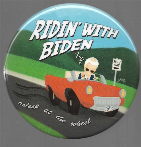 Ridin With Biden Cartoon Pin 