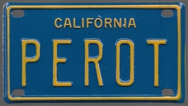 Perot California License 