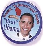 "Brat" Obama Wisconsin Pin