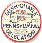 Bush, Quayle Pennsylvania Delegation