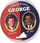 Bush Virginians for George Coattail Pin